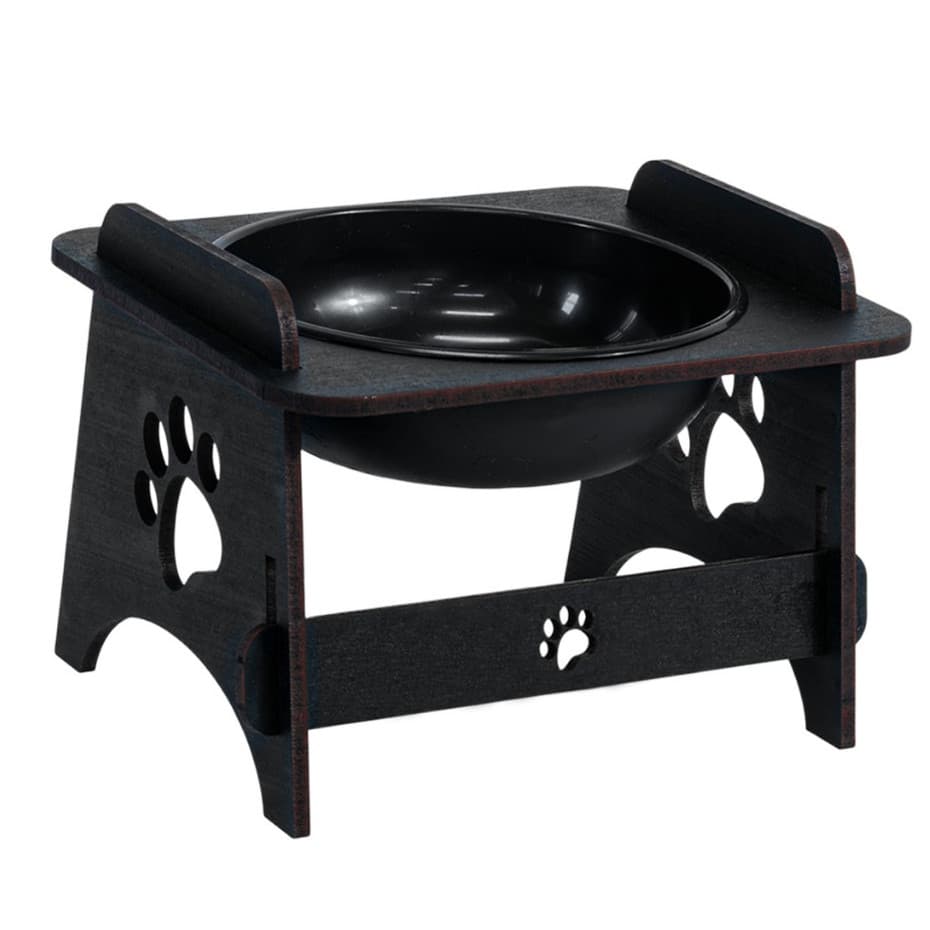Comedouro Pet Elevado Anti Engasgo Para Cães e Gatos Bebedouro Suspenso MDF Tigela Pote