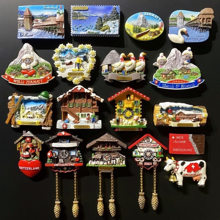 Ímã de Geladeira Suíço, Souvenir, Decoração para Casa JNFV