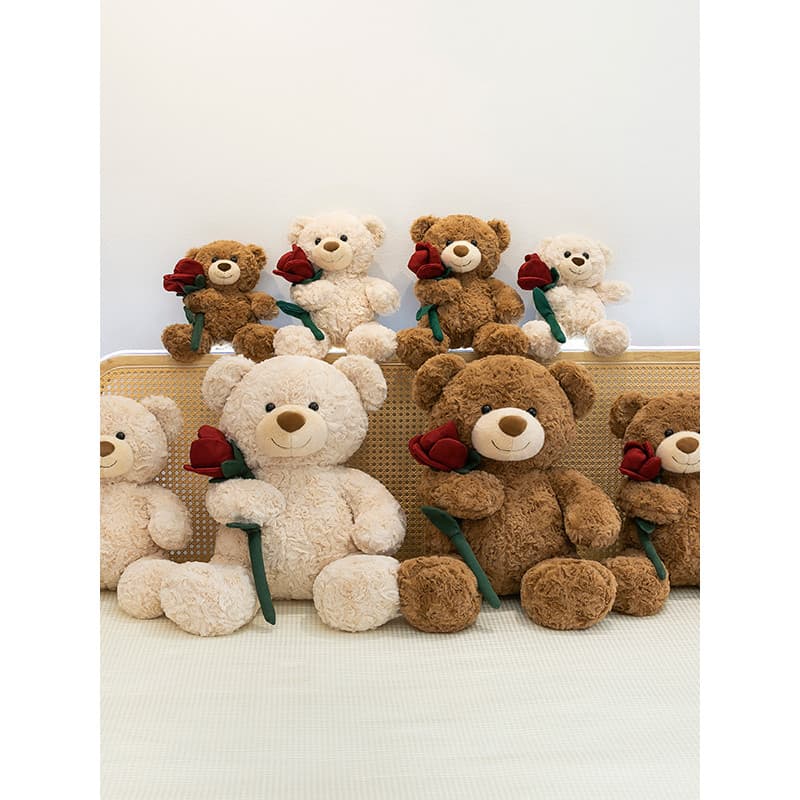 Rosa urso brinquedo de pelúcia urso de pelúcia abraço urso boneca para namorada confissão casal aniversário presente ani