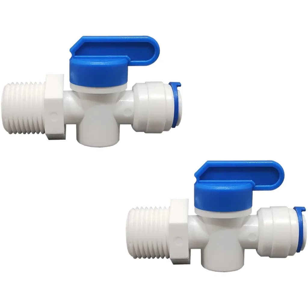Kit 2 Adaptador Válvula para Purificador de Água 1/2” x 3/8” com Registro Universal Branco