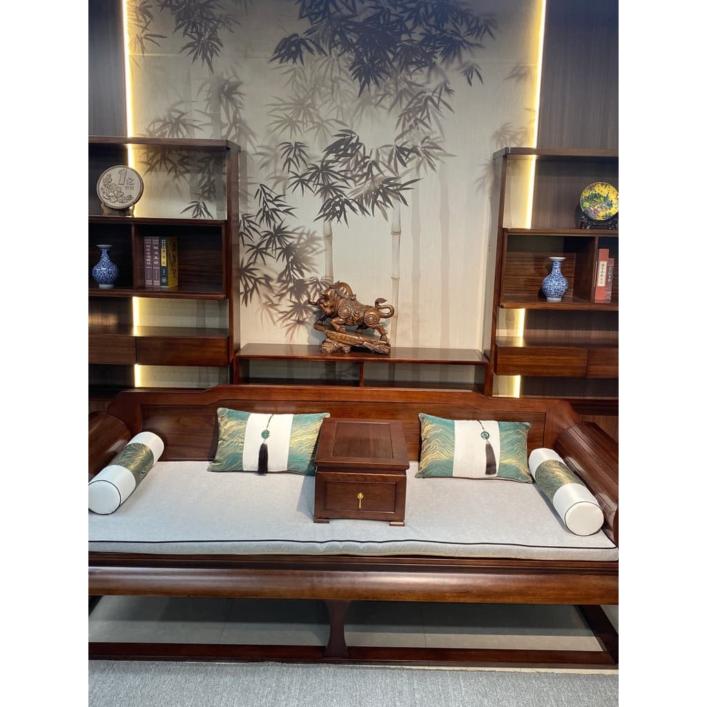 Jacarandá toda madeira maciça arhat cama abacaxi grade rolo livro arhat cama estilo sala de estar pequeno apartamento do