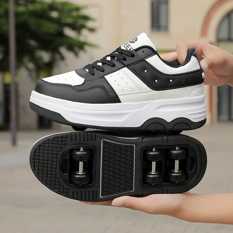 Sapatos infantis Runaway Sapatos de rolo para meninas Estudante Patins destacáveis de seis rodas Patins para meninos Sap