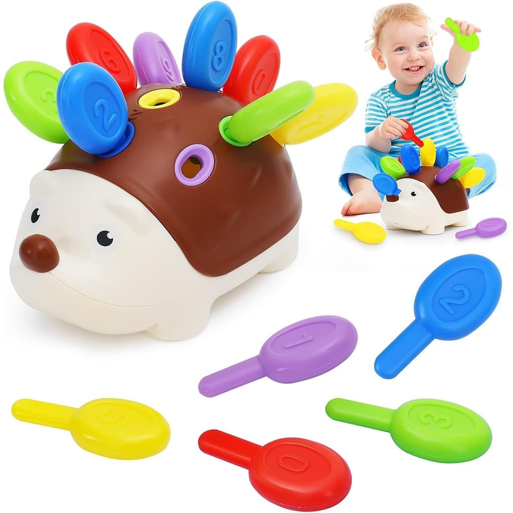 Bebê Montessori Brinquedos De Motor Fino Ouriço Cedo Educacional Habilidades Motoras Número E Cor Aprendizagem Jogo Corr