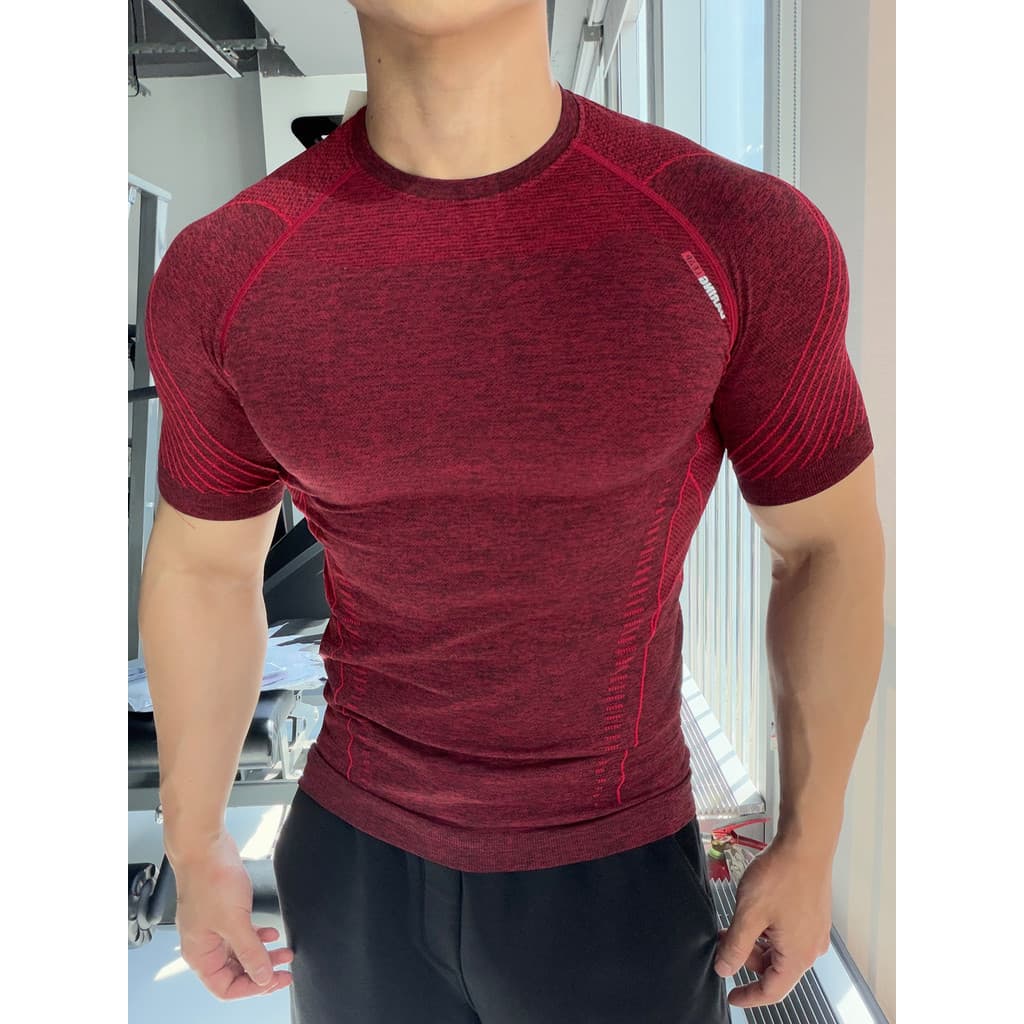 Verão americano roupas de Fitness masculino de secagem rápida esportes de manga curta roupas de treinamento compressão m