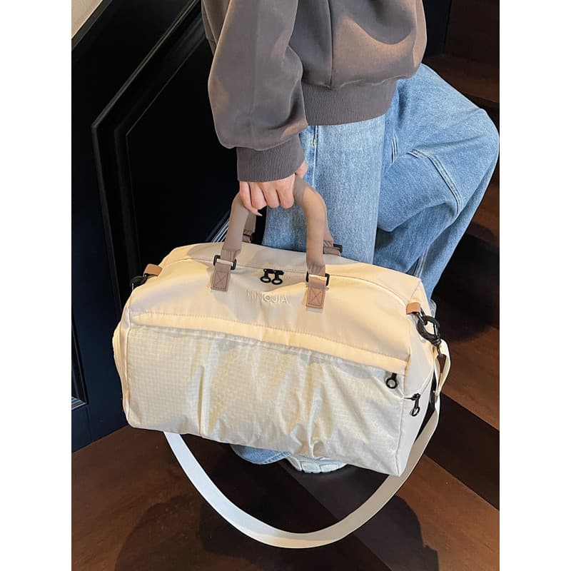 Bolsa de viagem estilo japonês coreano de grande capacidade, unissex, portátil, leve, curta distância, viagem de negócio