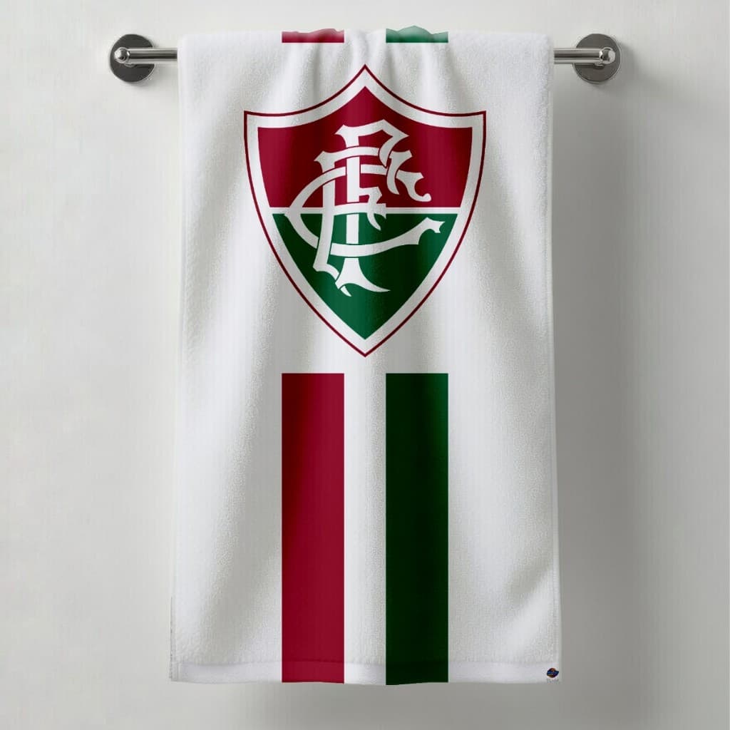 Toalha de Banho Fluminense Premium Time Futebol Tecido Estampado Atoalhado Torcida Praia Macia