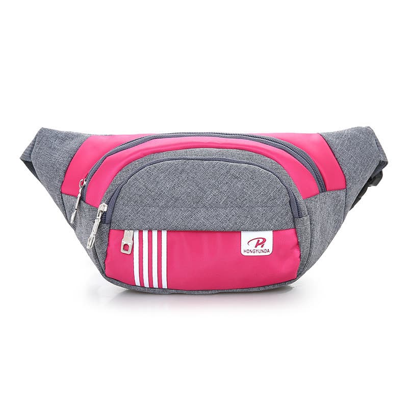 Grande capacidade versão coreana bolsa de lona esportes cintura saco das mulheres dos homens Fitness telefone móvel corr