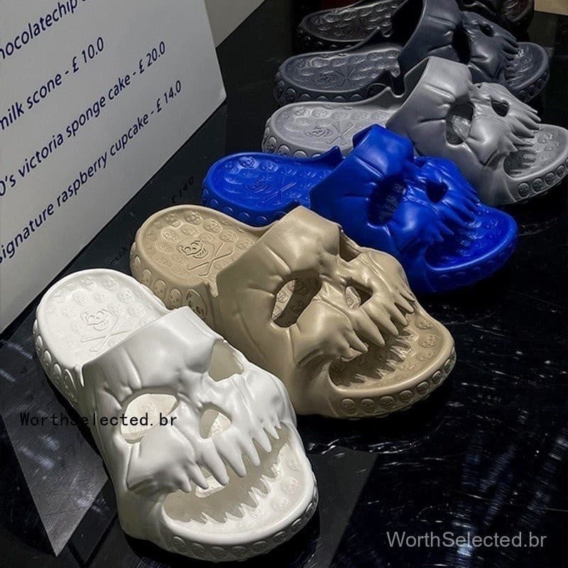 Novos Chinelos De Caveira Personalizados De Verão Para Homens EVA Macios E Femininos Podem Ser Praia Unisexo Casual Casa