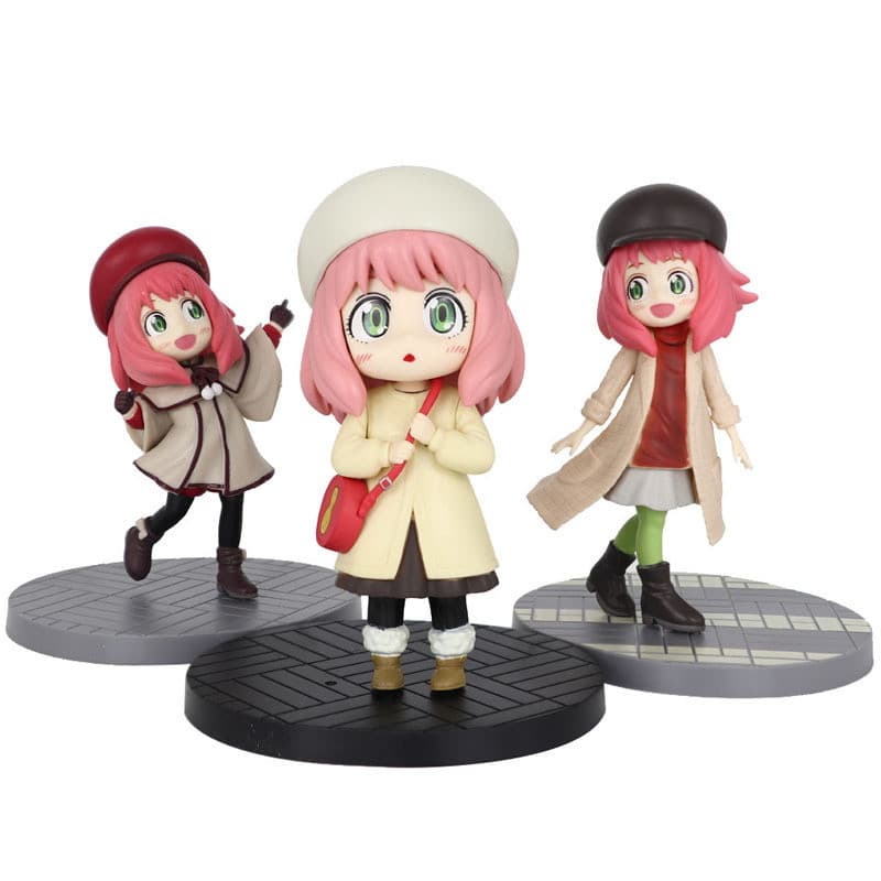 Código Família De 3 Estilos SPY : Figura De Anime Bonito Kawaii Brinquedo Boneca Decoração De Mesa De Carro Para Criança