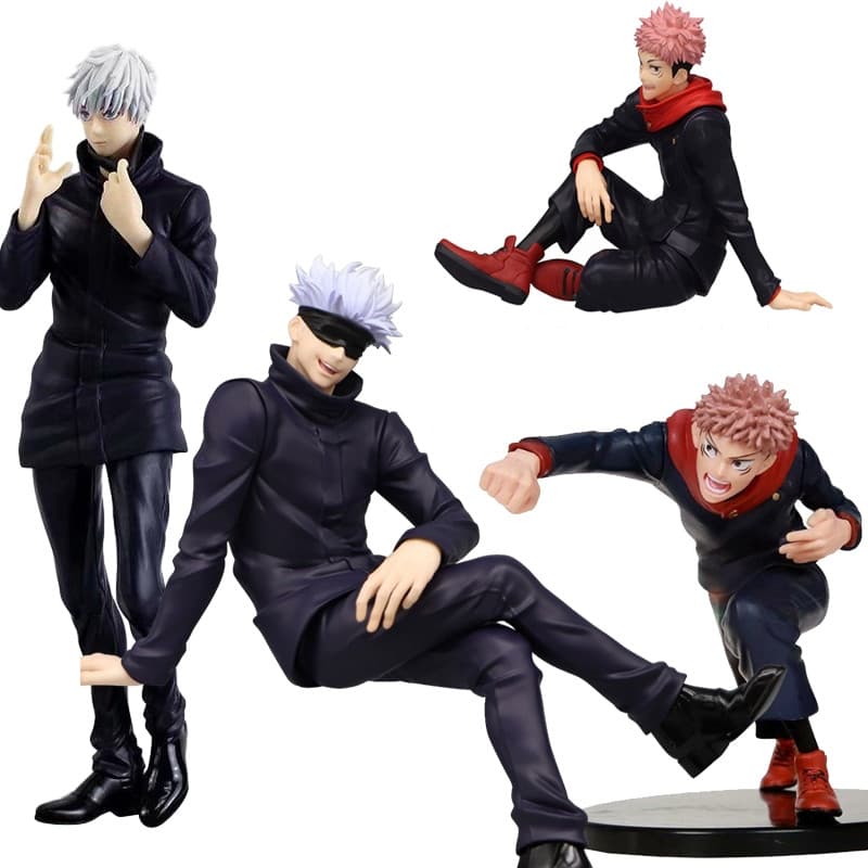 Figura Jujutsu Kaisen Ação Gojo Satoru Itadori Yuji Figuras Modelo Desktop Decoração
