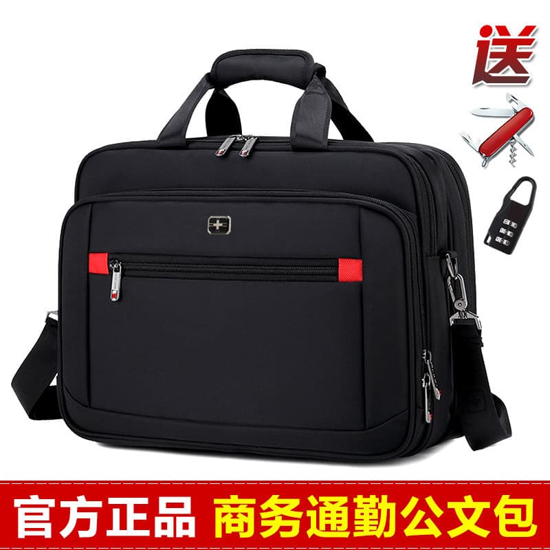 Bolsa suíça para computador Bolsa masculina de 53 cm Bolsa para computador portátil de grande capacidade Bolsa de negóci