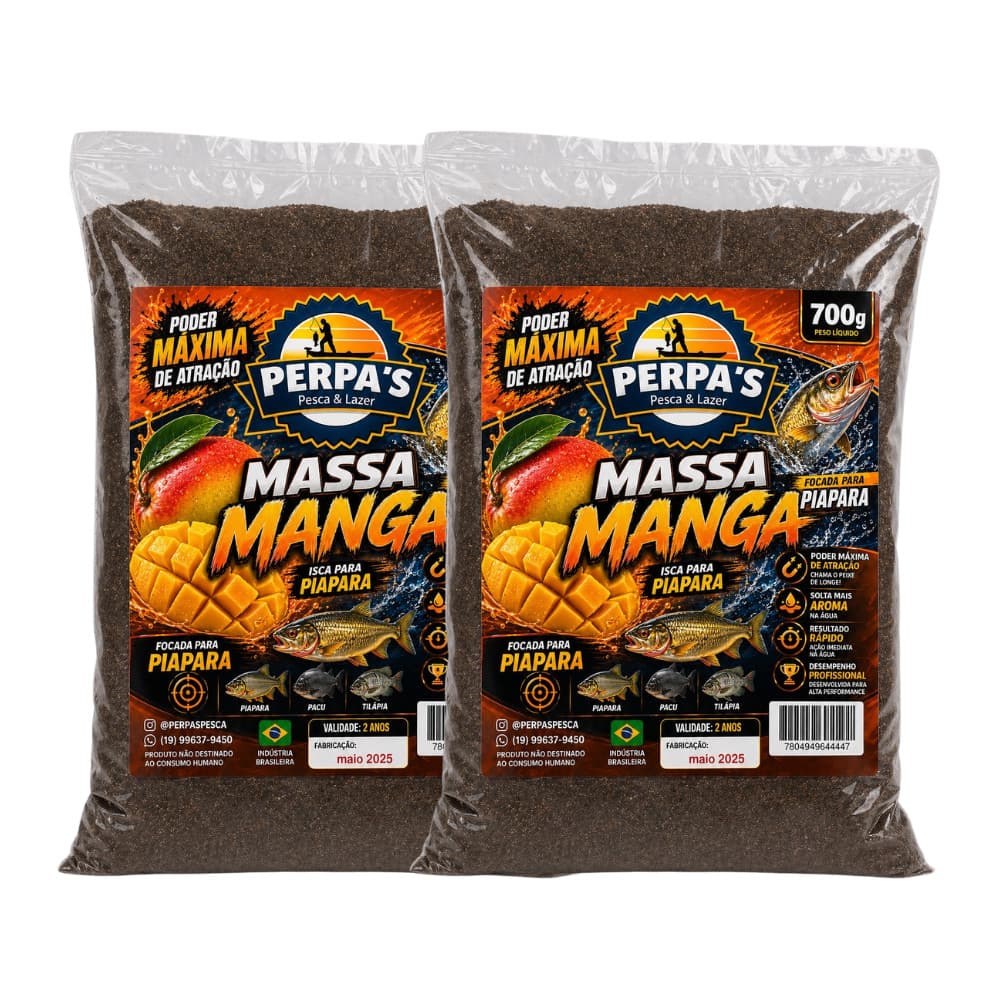 Kit C/ 2 Massa Perpas Pesca Manga (700g cada)