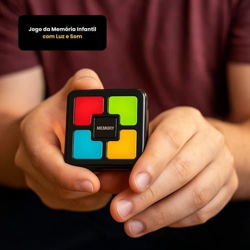 Jogo de Memória Infantil Educativo Luminoso Sonoro Didático Criativo Educação Desenvolve Concentração