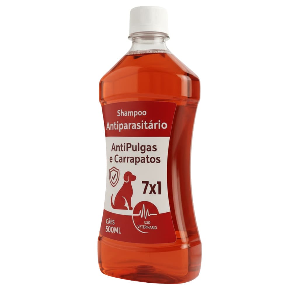 Shampoo e condicionador para Cães Anti Pulgas 7 em 1 - Proteção Completa 500ml