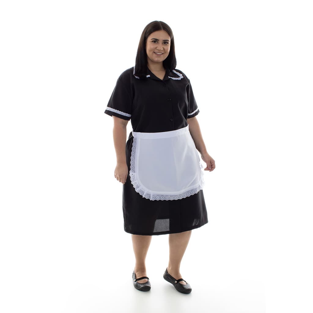 Vestido Grande Plus Size Uniforme Copa Doméstica Arrumadeira