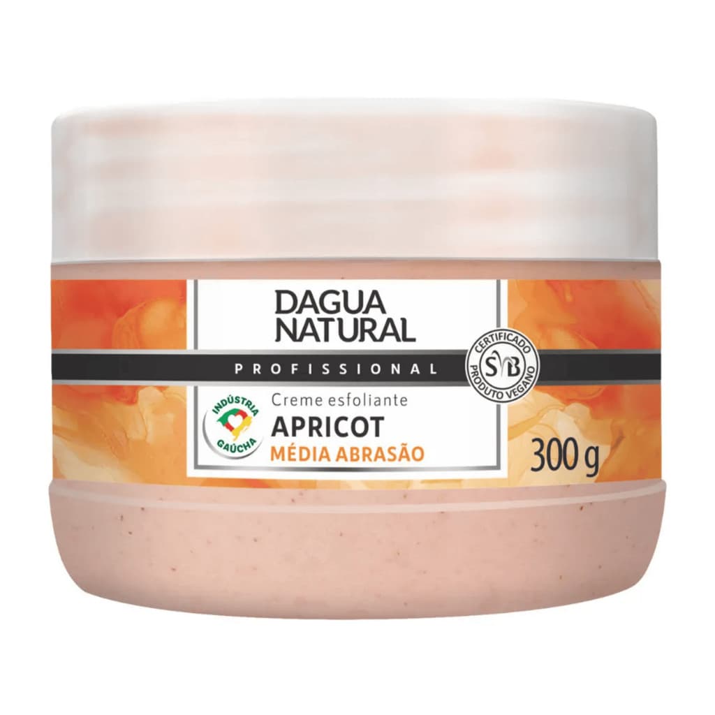 Creme Esfoliante Apricot Médio Abrasão Contém 300g Dagua Natural