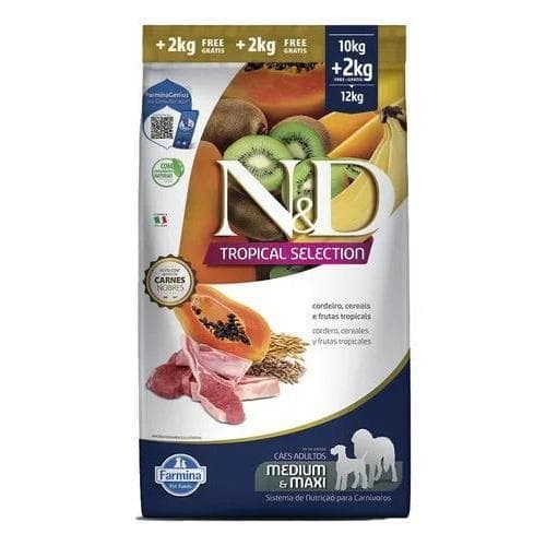 Ração N&D Tropical Cães Médios E Grandes Cordeiro 12kg