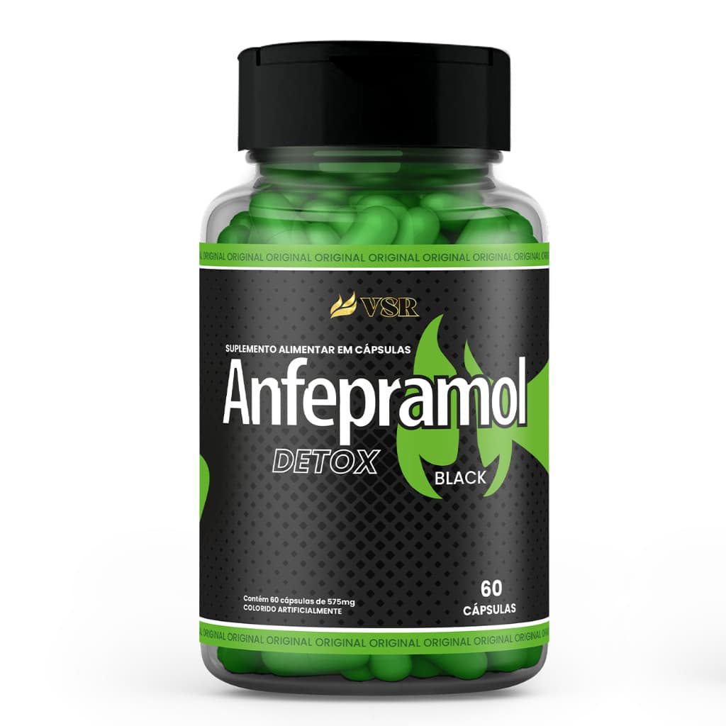 Anfepramol Detox Black Original 60 Cápsulas