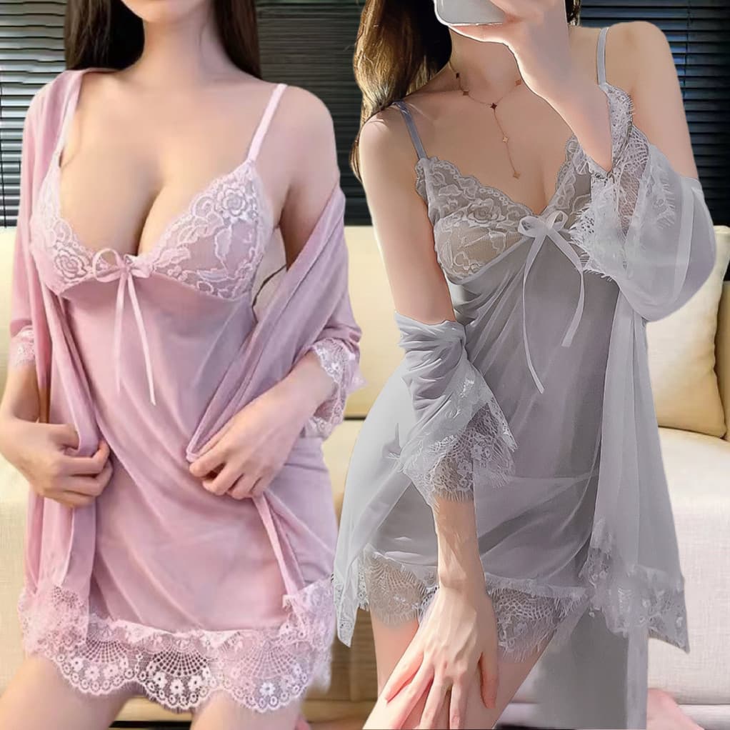 Pijamas 2024 novo estilo feminino verão High-End renda estilingue camisola puro desejo camisola com decote em V verão te