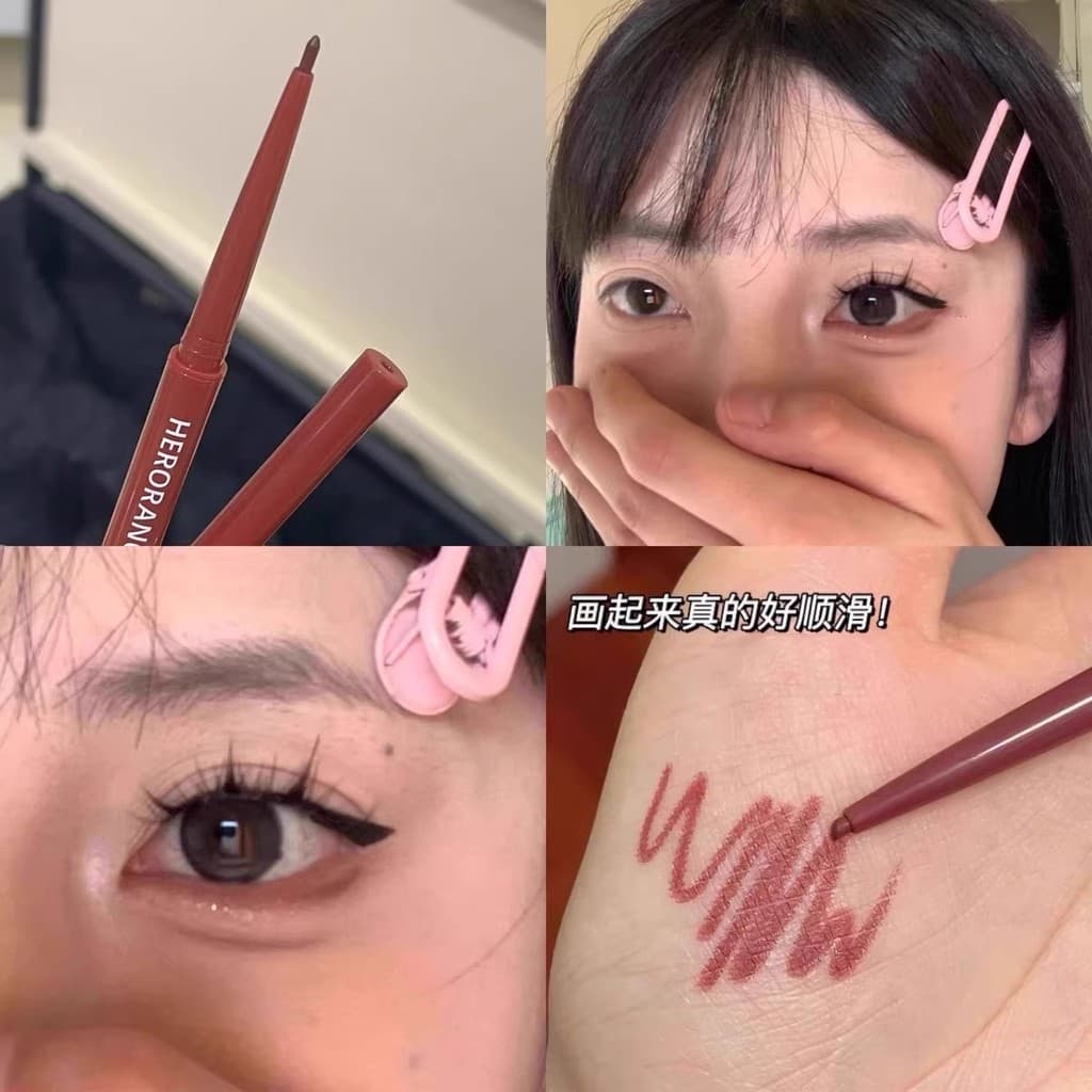 Sensação inocente ligeiramente vermelha para baixo para delineador caneta Gel ultrafina fácil de colorir à prova d'água