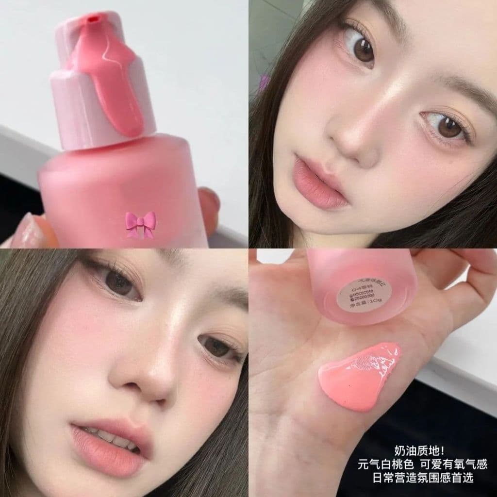 Ferramenta útil para atmosfera facial leve estilo coreano!Pequena flor branca adora neve pêssego cor oxigênio líquido Bl