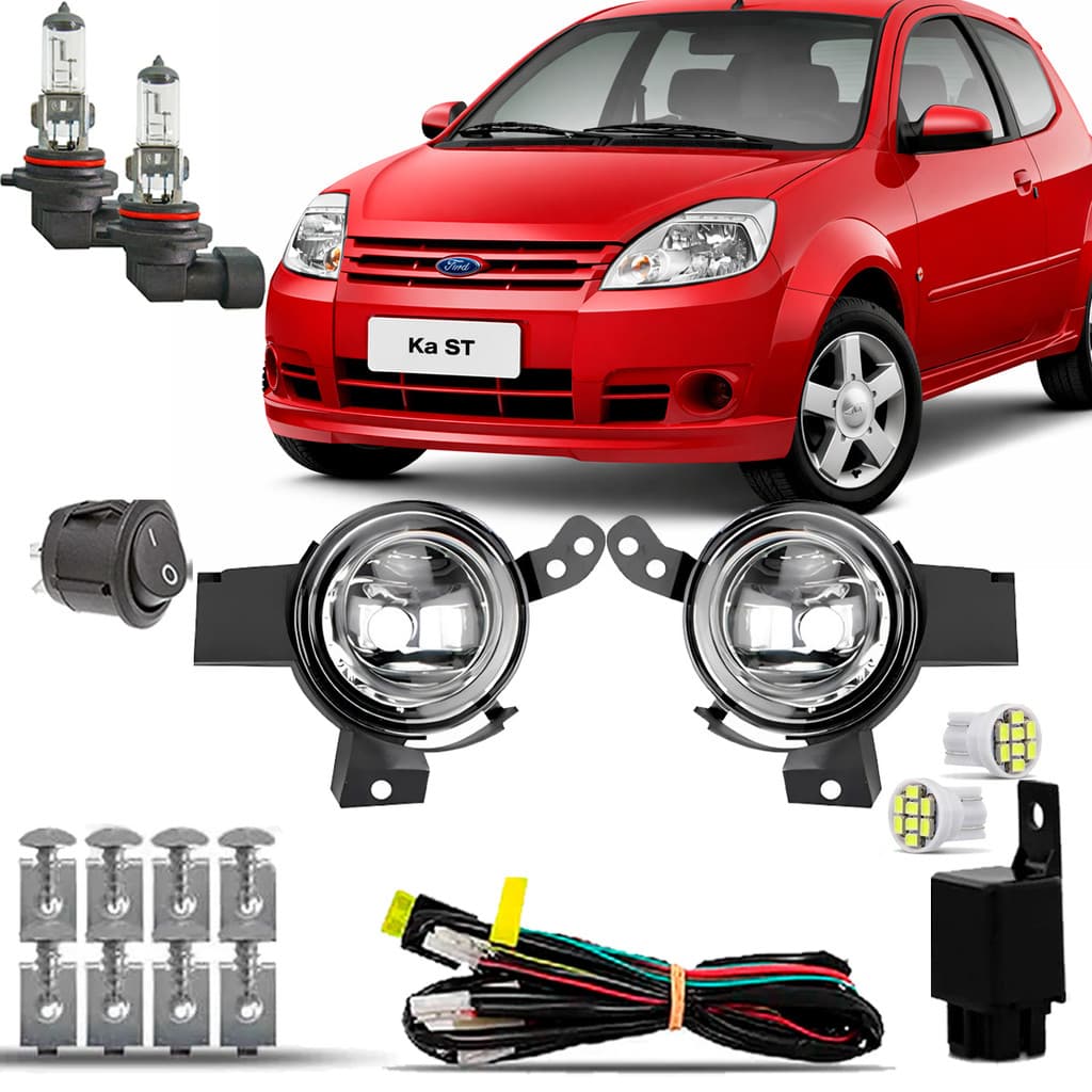 Kit Farol De Milha Cibie Completo Ford Fiesta 2007 2008 2009 2010