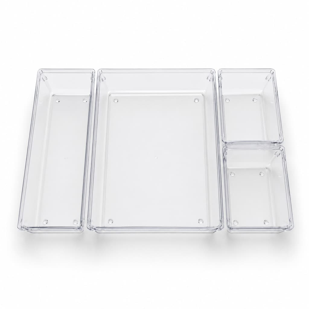 Conjunto Organizadores de Gaveta Multiuso Acrilico  Maquiagem Modular