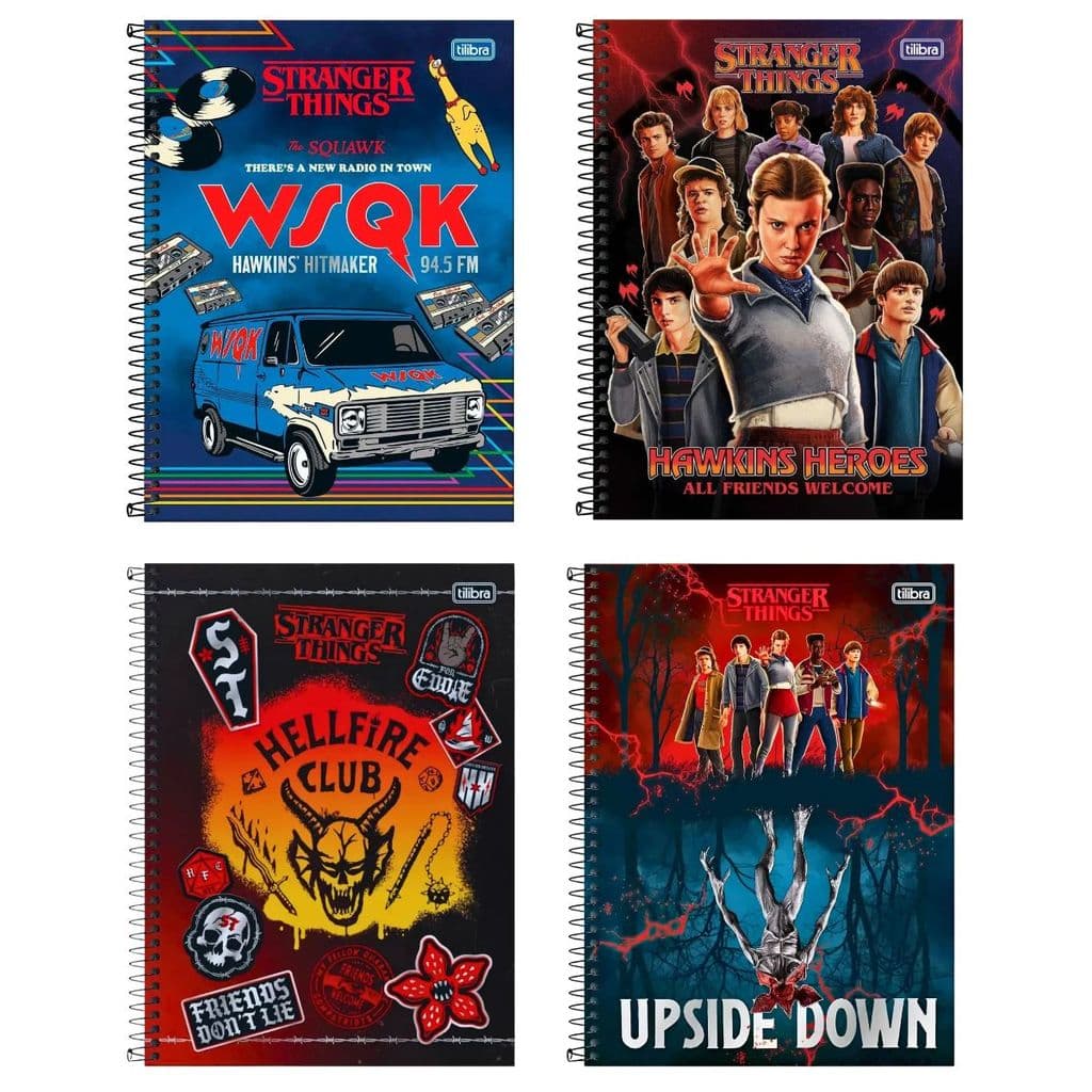 Cadernos Universitário 10M 160F - Stranger Things Sortido