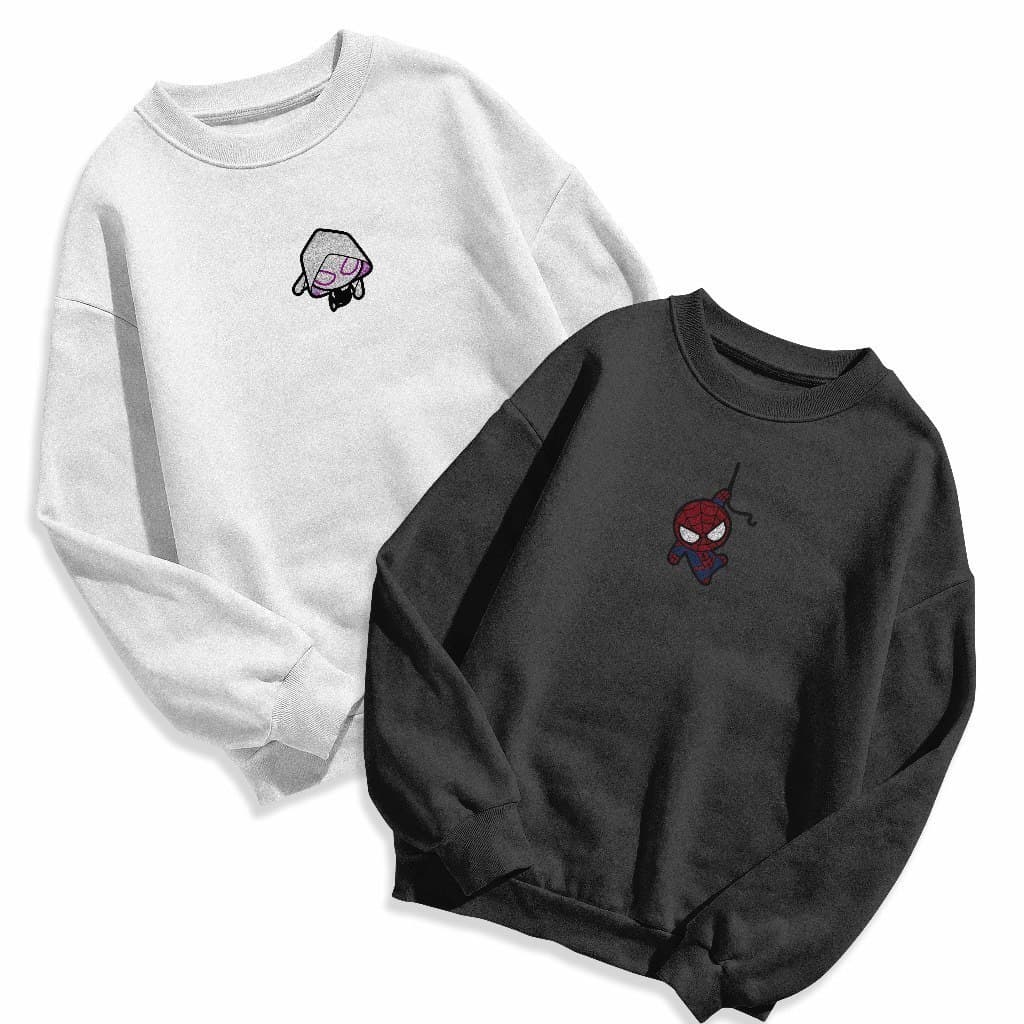 Kit 2 Moletom Gola Careca Estampa Casal Homem aranha Fofo Exclusivo