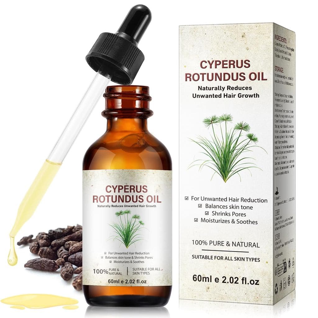Óleo de Cyperus Rotundus para Remoção de Pelos, Redução do Crescimento de Pelos Corporais, Redução de Poros, Hidrata e S