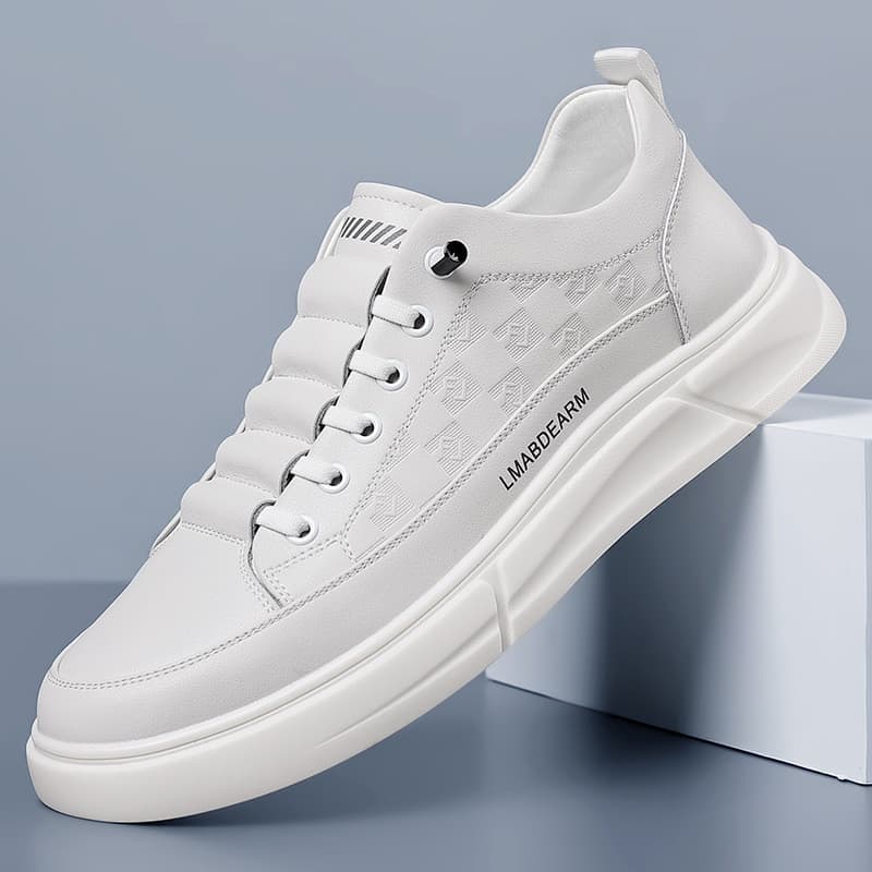 Novos Tênis Casuais Brancos Masculinos para a Primavera de 2024, Sola Macia com Design Antiderrapante, Calçado Moderno.