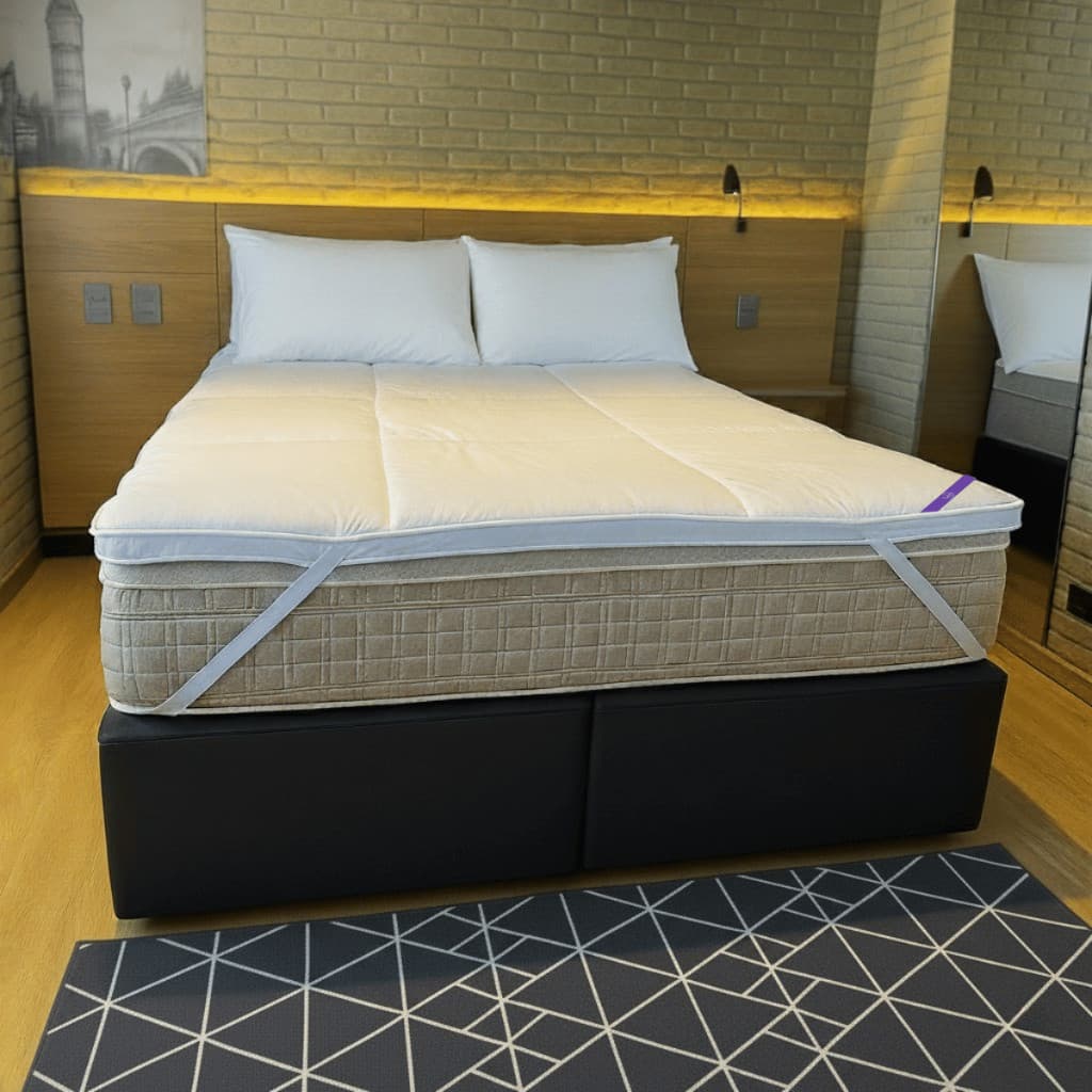 Pillow Top Confort Dupla Face 6cm Lavável em Máquina 400 Fios