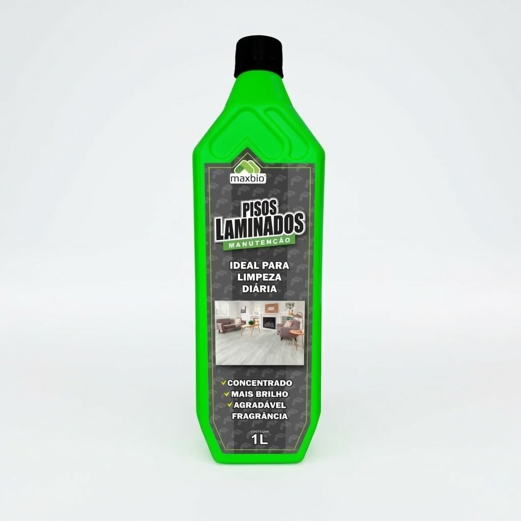 Limpa Pisos Laminados Vinílicos Concentrado Alto Rendimento  pH Neutro 1:10 Concentrado MAXBIO