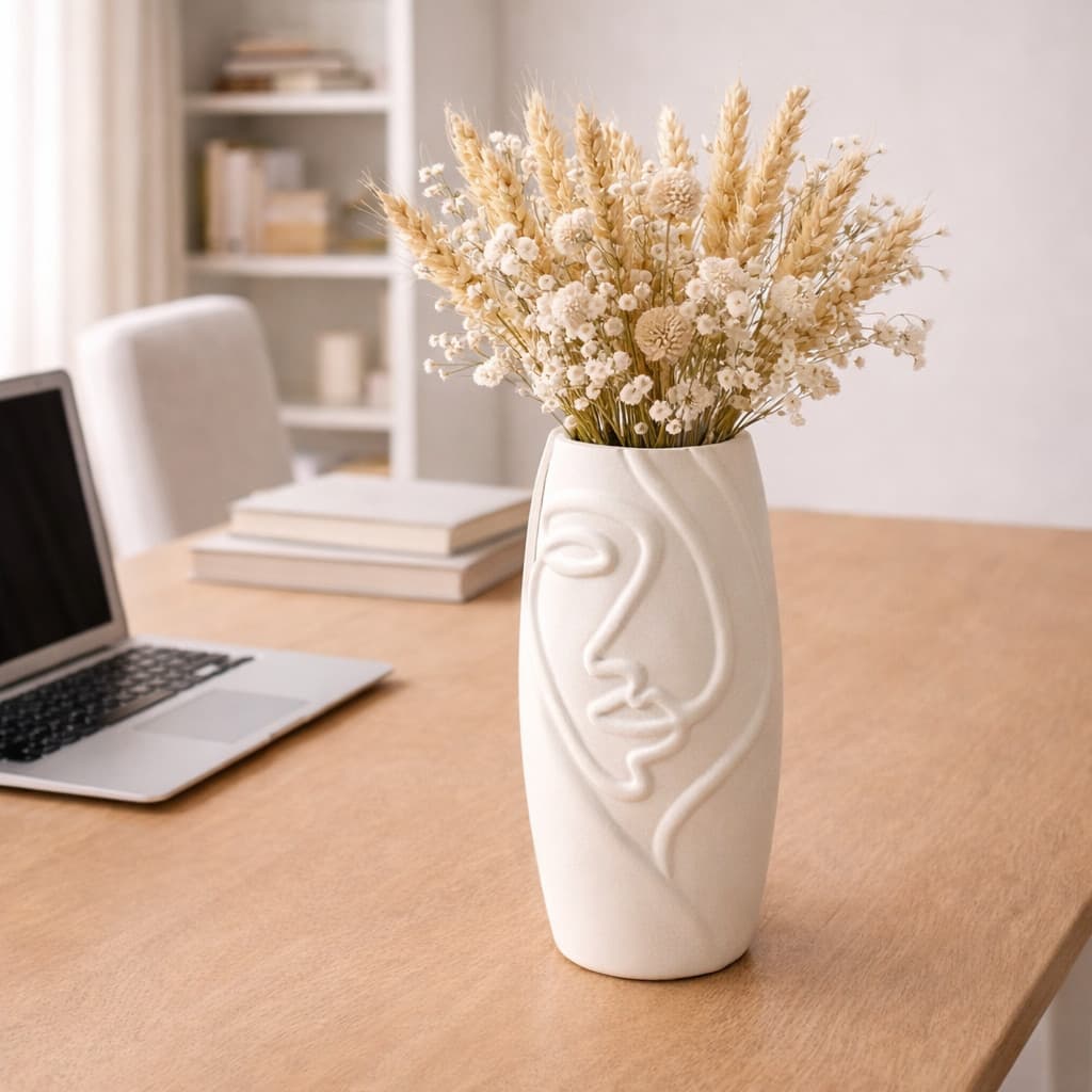 Vaso Decorativo Feminino Branco Pequeno Tami