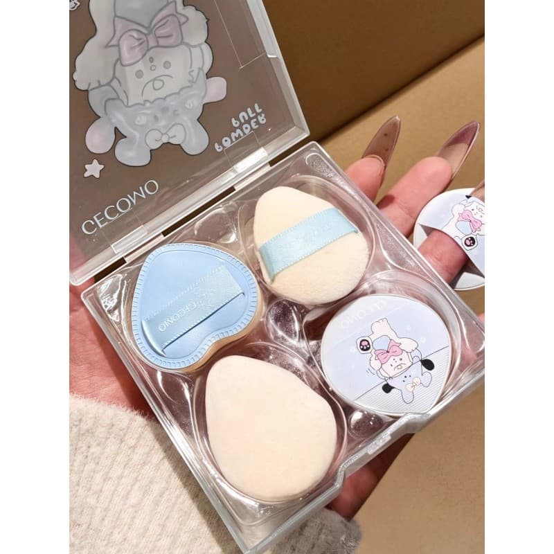 Super fácil de usar!Reunindo polegar Puff conjunto Mini dedo tamanho pequeno Blush iluminador iluminando maquiagem fixaç