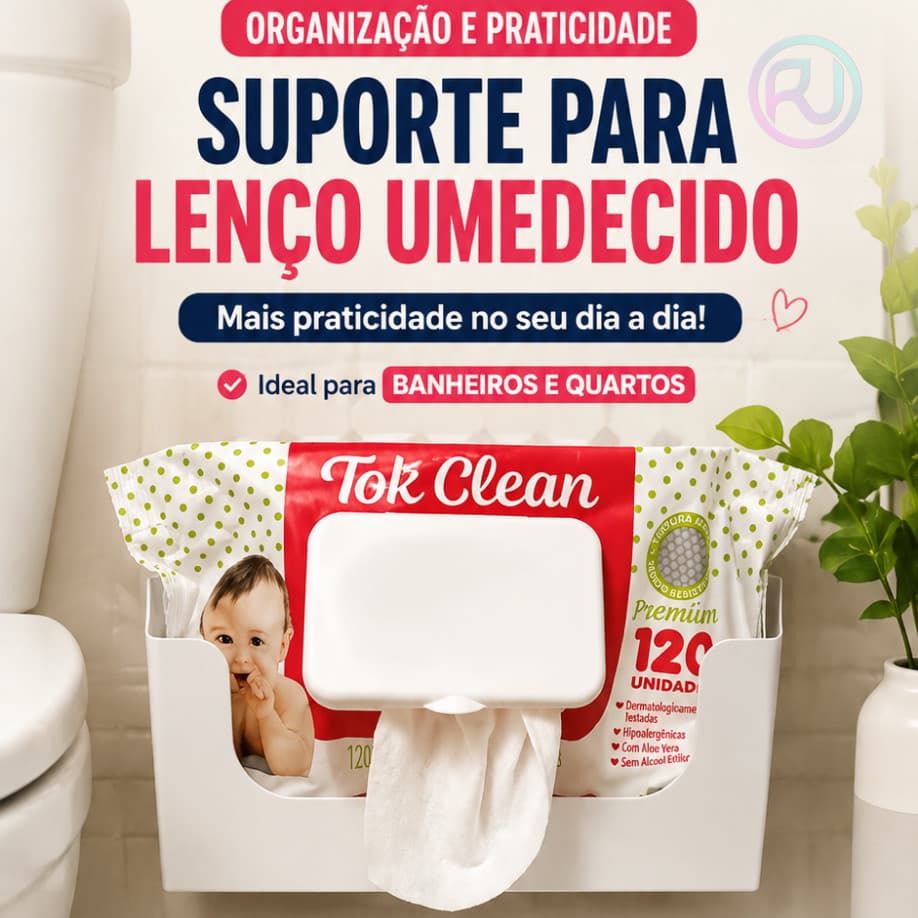 Porta Lenços Umedecidos Parede Adesivo Toalha Umedecida Largo Organização Quarto Bebê Banheiro