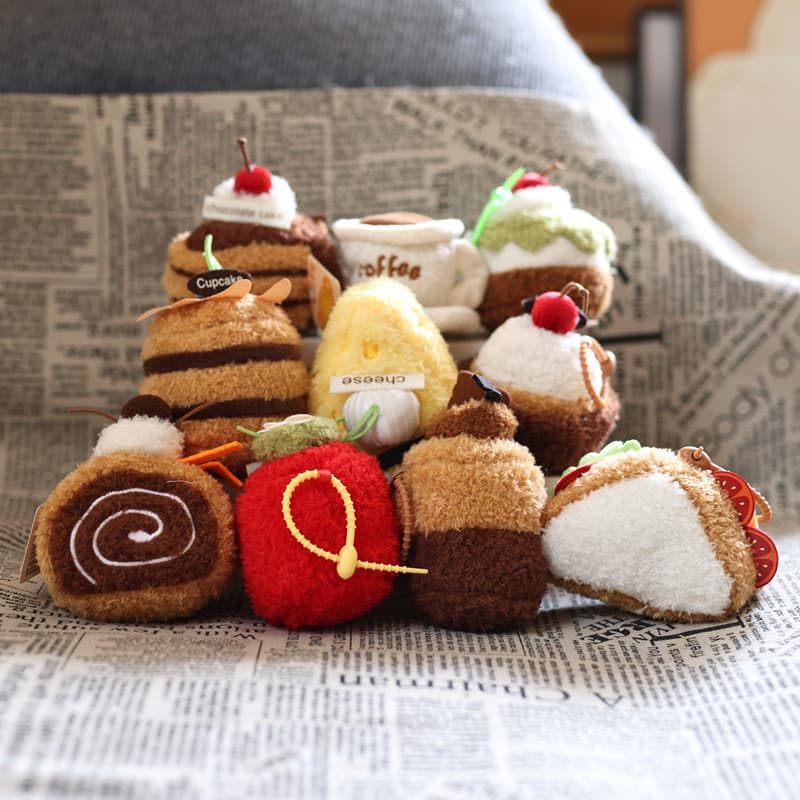 Série de Pequenos Pingentes Fofos e Adoráveis para Chá da Tarde: Brinquedos de Pelúcia, Bonecos de Bolo, Acessórios para