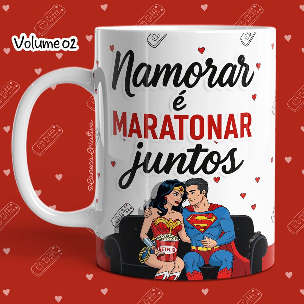 Caneca Personalizada Casal Presente Namorados Filmes E Séries Netflix