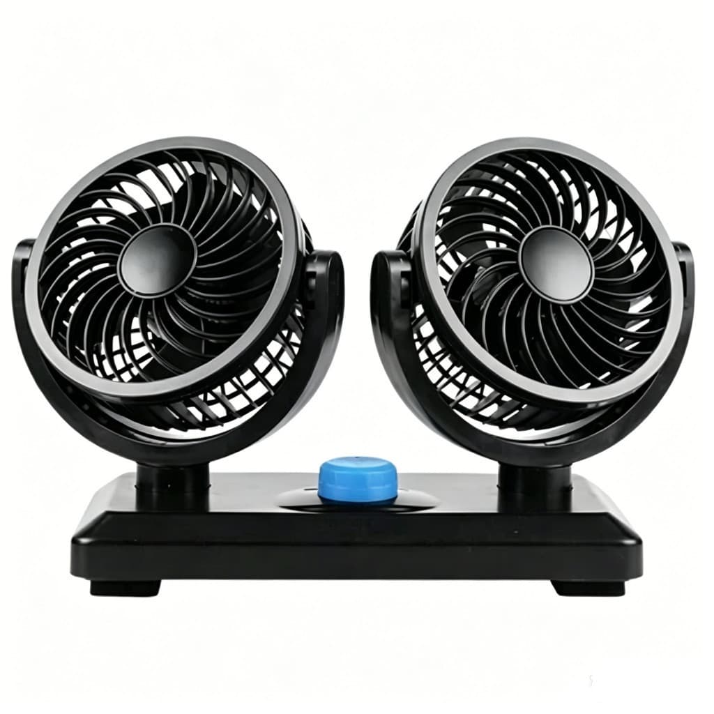 Ventilador Automotivo Duplo Com Ajuste P/ Carro Caminhão 12v