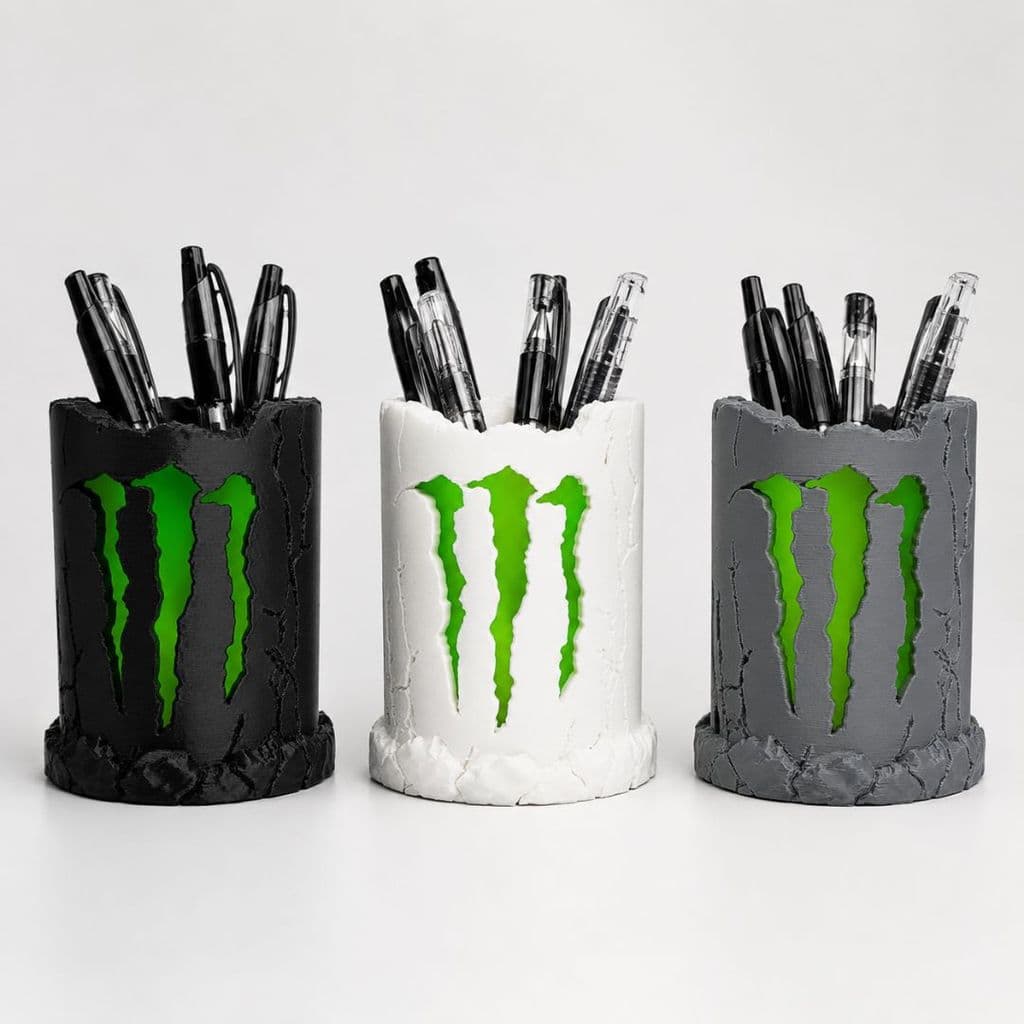 Organizador De Mesa Monster Gamer Porta Canetas Setup Home Office Premium