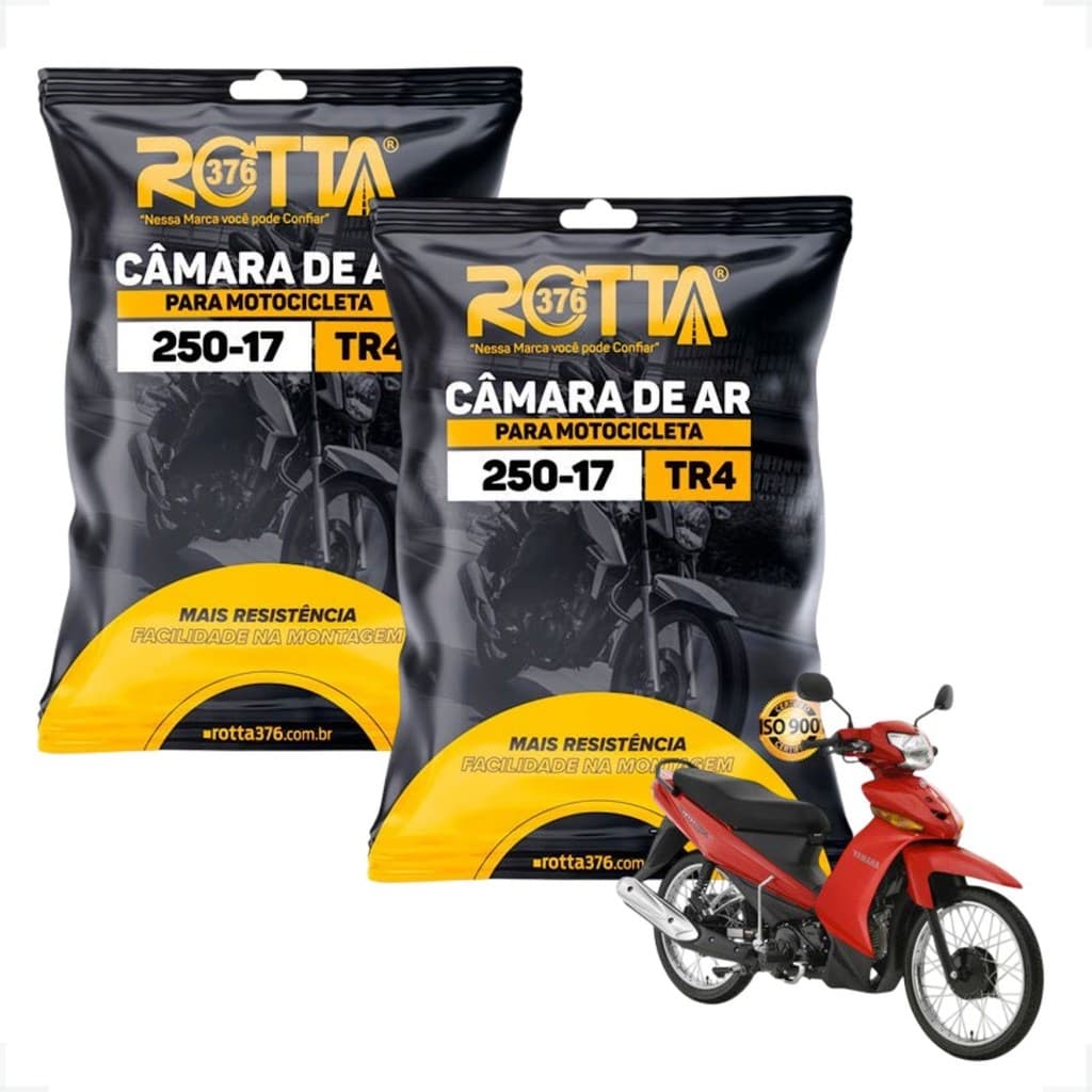Par Câmaras De Ar Pneu Moto Crypton Dream Aro 17 Reforçada
