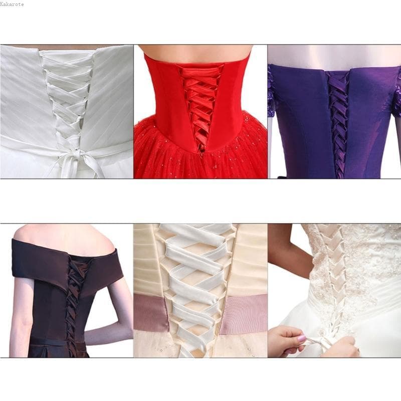2 8 Metros Cetim Gravata Cadarço Para Vestido Casamento Espartilho Kit 110 Polegada Comprimen