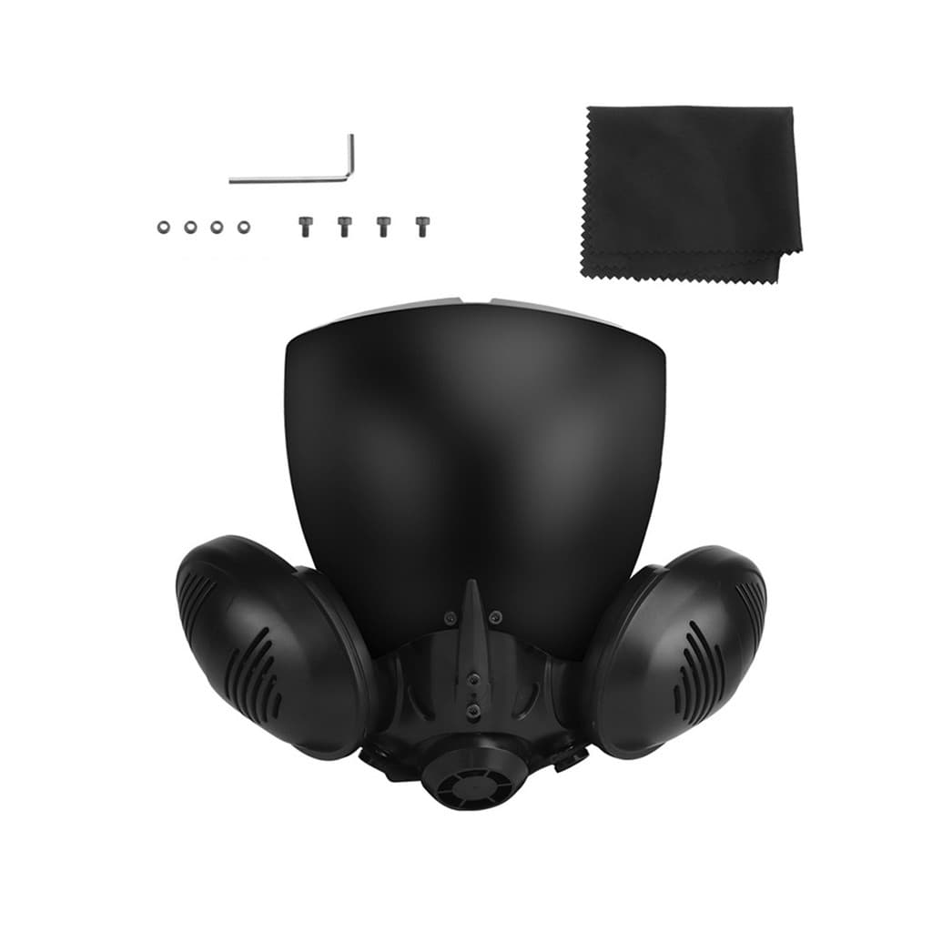 Cyberpunk COS Máscara PC Lente antiembaçante Silicone Respirável Máscara resistente a choques Proteção tática Proteção f