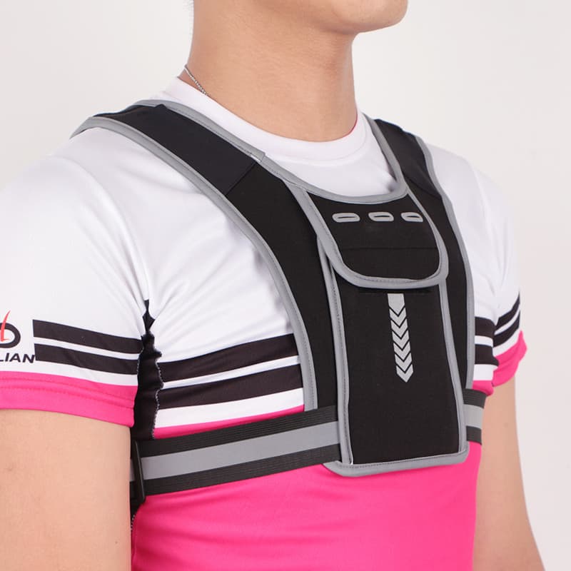 Homens mulheres correndo mochila reflexiva esportes profissionais saco macio Close-fitting Fitness garrafa de água mochi