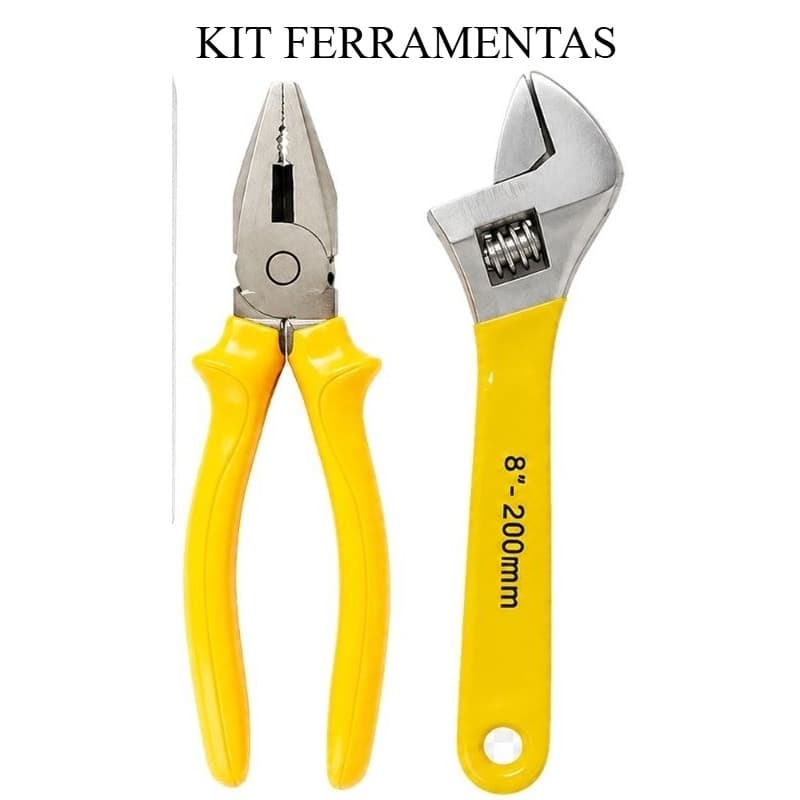 Kit Alicate Universal Chave Inglesa Ferramenta