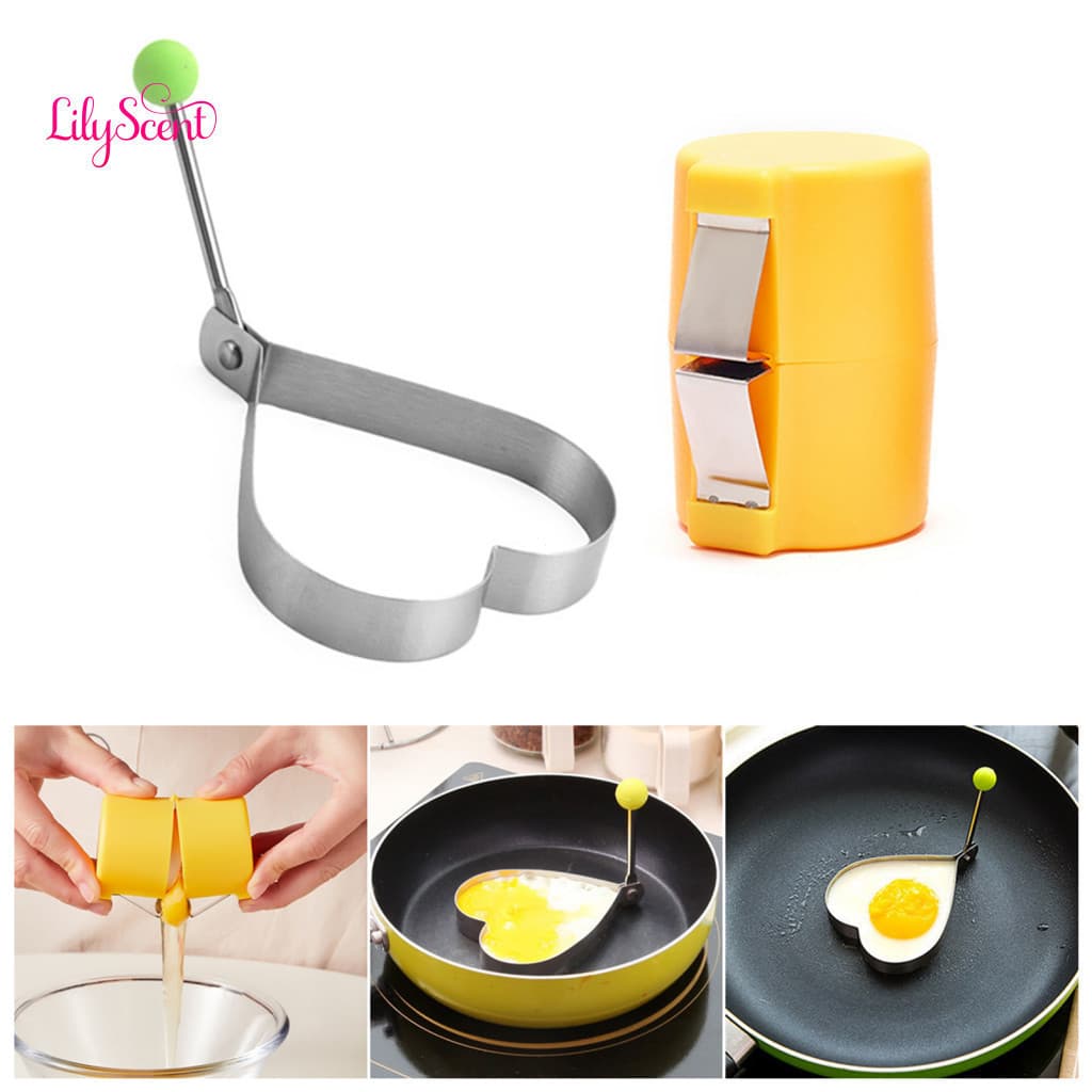 Egg Opener Peeling Tool Shell with Heart-shaped Ring – Easy Handheld for Cracking and Hard Boiled Eggs Kitchen for Qui