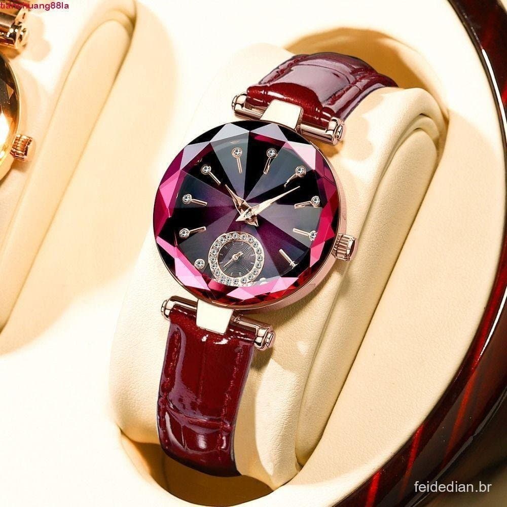 Relógios De Quartzo TIANCHUANG , Relógio De Pulso Feminino Elegante À Prova D'água Ouro Rosa Com Design De Joias