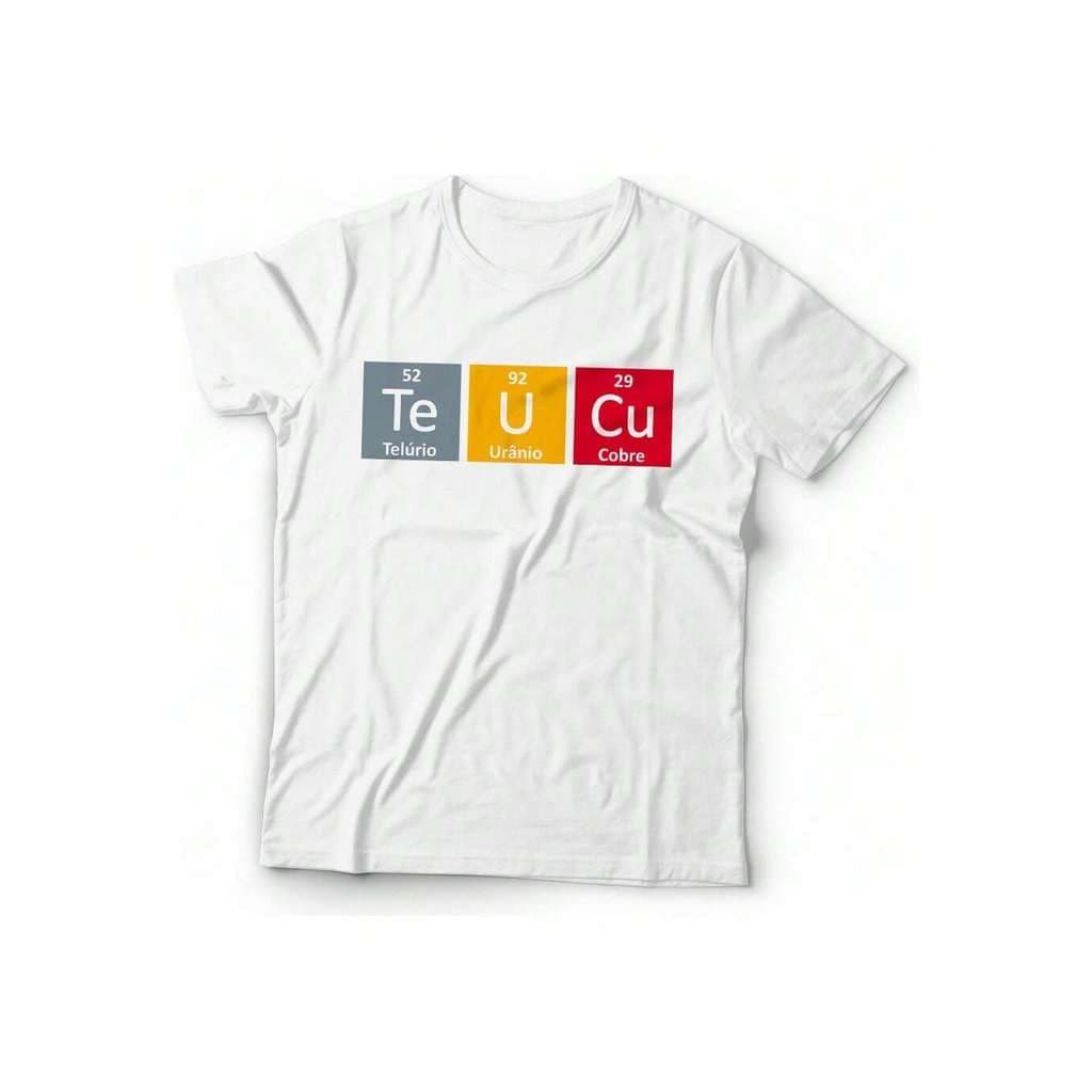 Camiseta Camisa Teu Cu Química Humor Frases Engraçadas sweatshirt 100% Algodão
