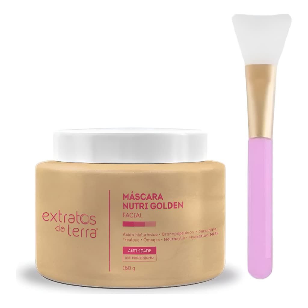 Mascara Nutri Golden Dermosoft Facial 180g Extratos Da Terra