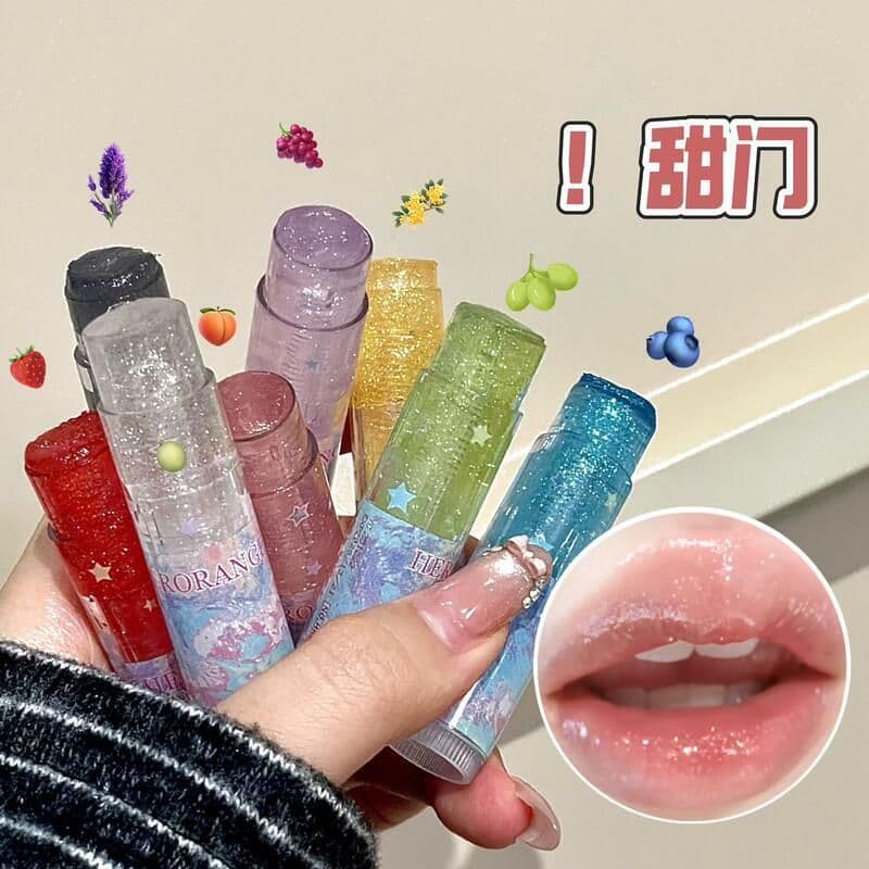 HERORANGE Star Lip Balm Hidratante Hidratante Toot Lip Inteligente Fino Brilhante Brilho de Água Bálsamo Labial